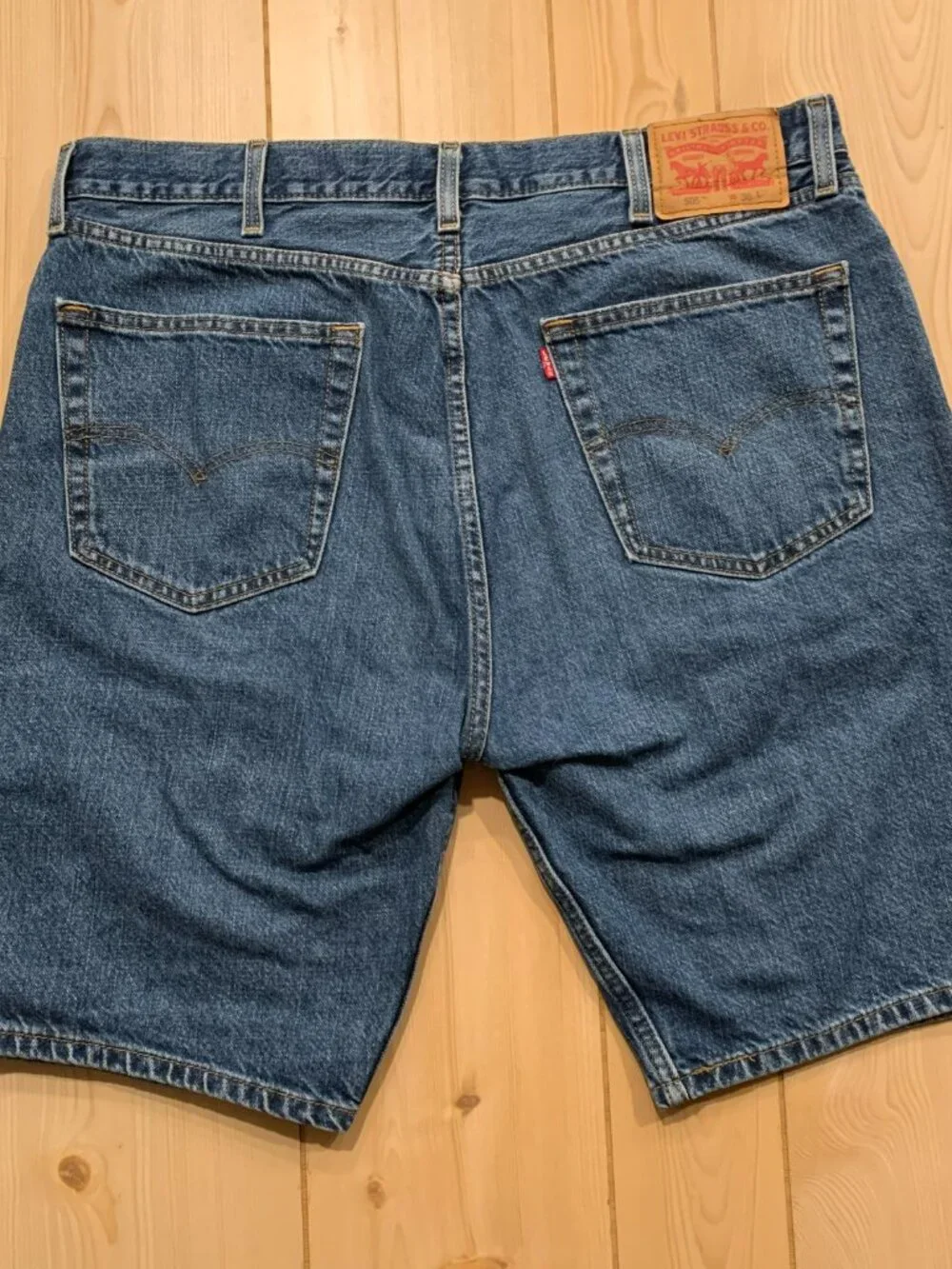 Levi Strauss Levi's 505 Straight Leg Utility Denim Blue Jean Shorts W 36